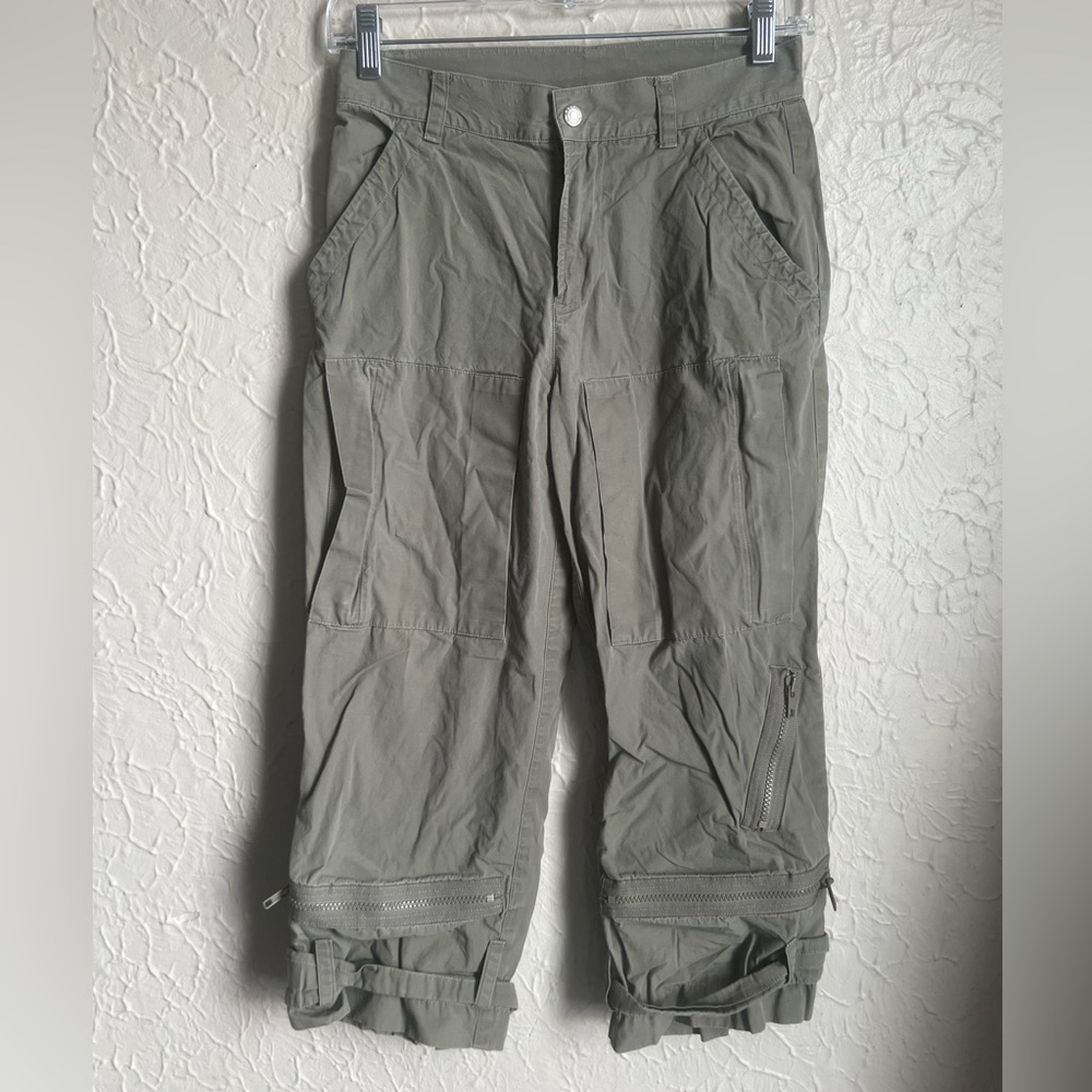 Ralph Lauren Women's Olive green Cropped cargo utility Pants size 2